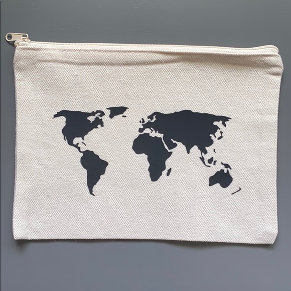Bags New World Map Zipper Pouch Poshmark